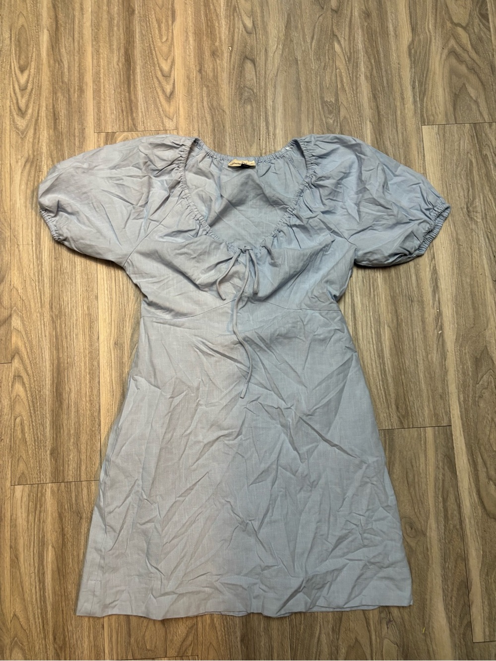 Universal Thread Light Blue Puff-Sleeve Mini Dress